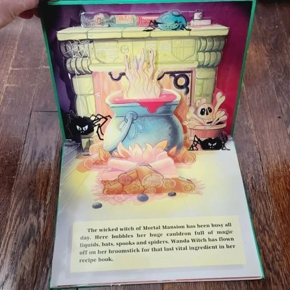 Vintage 90s 1997 Grandreams USA Scary Halloween Pop Up Book